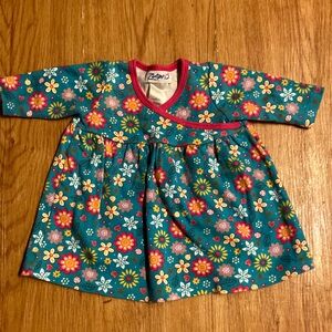 Zutano 3 month teal floral dress